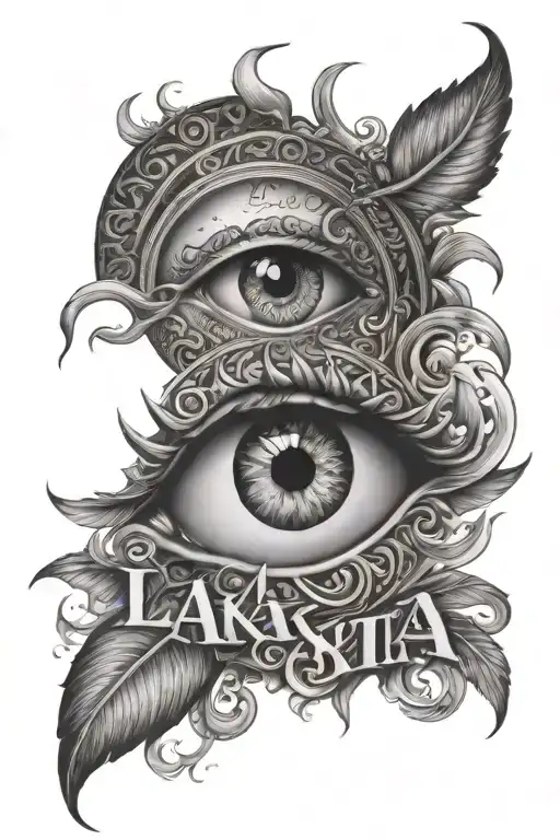 Lakia Name Tattoo Inside A Eye Male Tatto Design