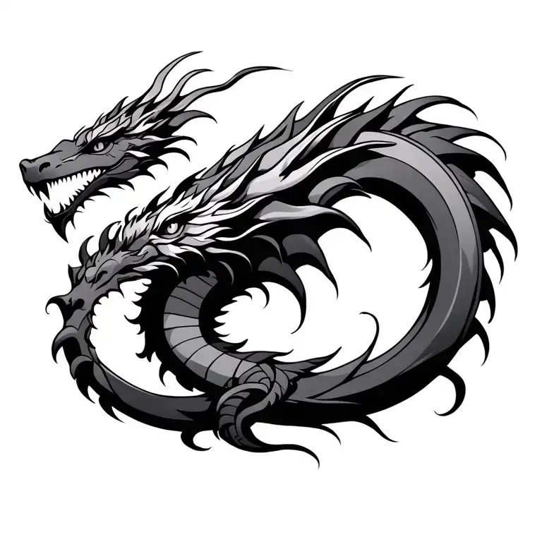 Stylized Dragon To Tattoo Behind The Ear