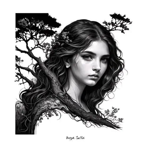 Woman And Tree For A Body