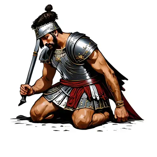 Roman Soldier Kneeling
