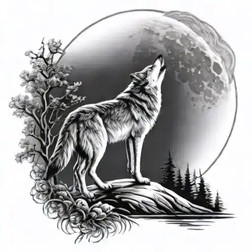 Wolf Howling At The Moon