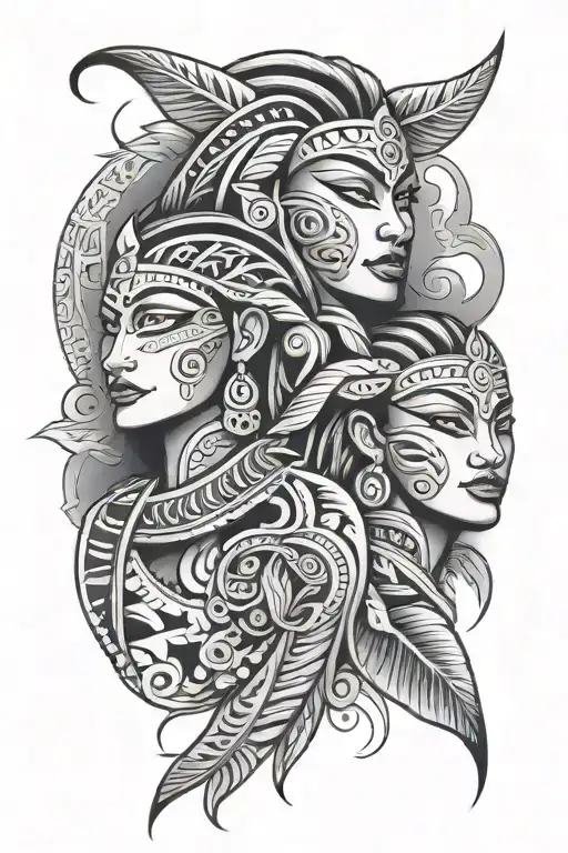 A Mother And Son Polynesian Style Forearm