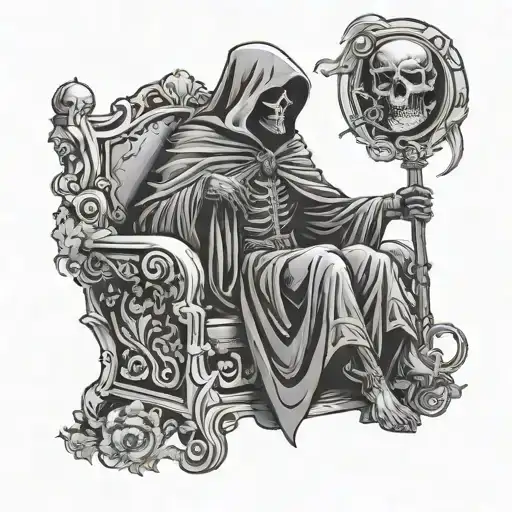 Reaper Sitting On A Throne