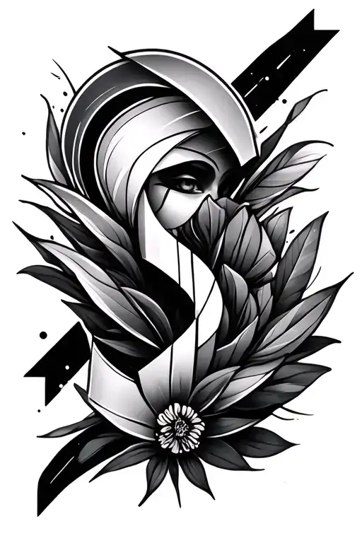 Realism Tattoo Sleeve Geometric