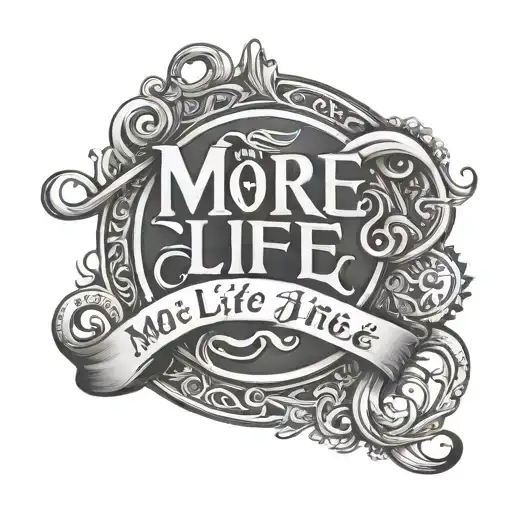 Lettering Saying More Life Going Into A Infinity Symbol