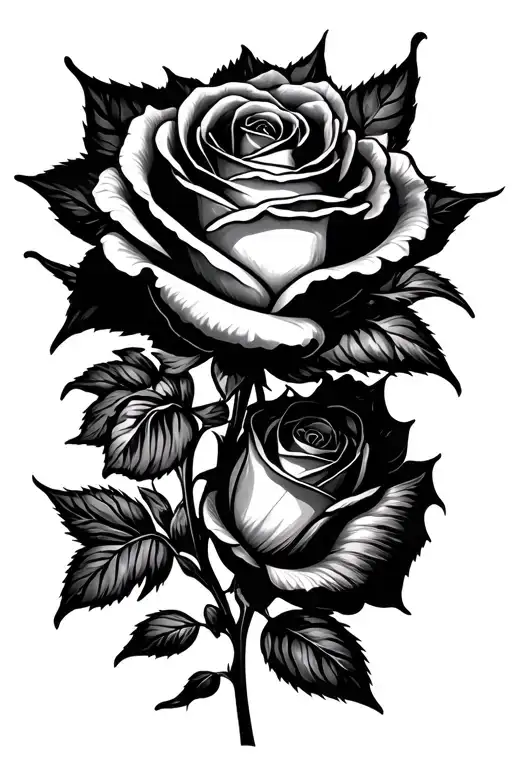 Rose Line Drawing