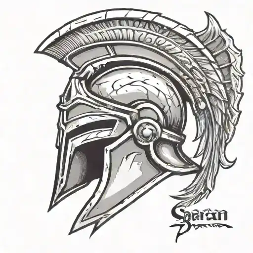 Name Spartan With A Helmet Adorned