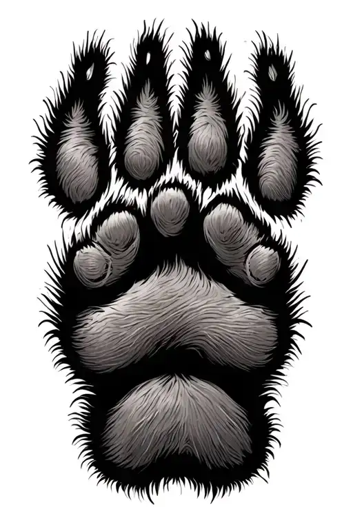 Dog Paw Print Walking Across Like