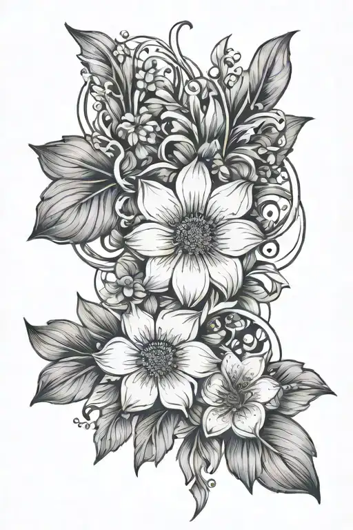 A Fusion Of Birthflowers Representing Virgo And Gemini In A Unique Design