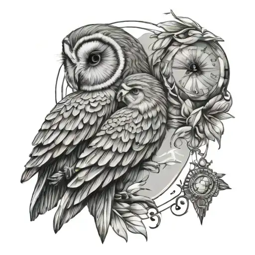 Realistic Athena And Owl