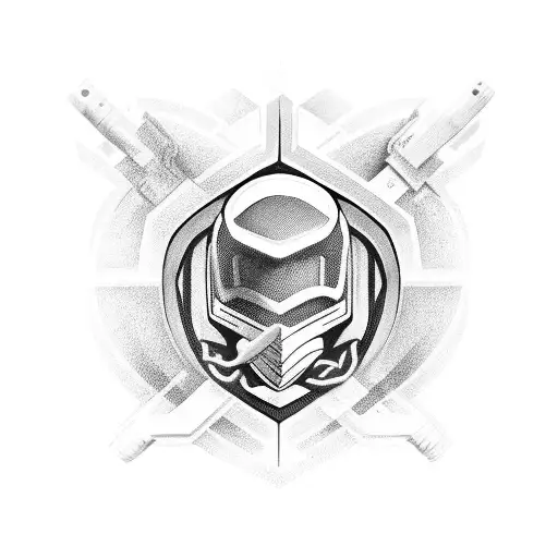 A Vigilante Symbol Intertwined With A Motorcycle