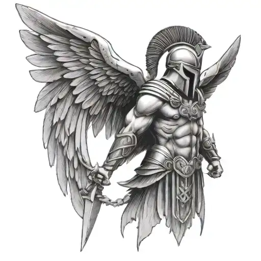 Spartan With Wings