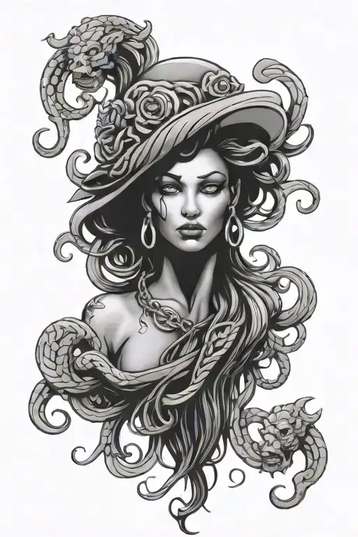 Gangster Medusa Face