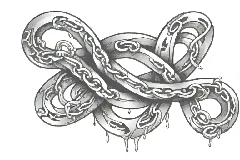 Broken Chain With Infinity Symbol