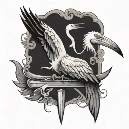 Shoe Bill Stork And Dagger