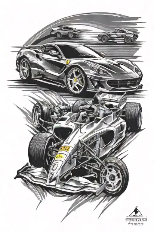 Ferrari Racing Car Speeding