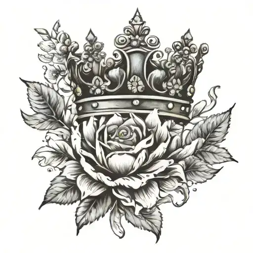 Crown And Birth Month Flower