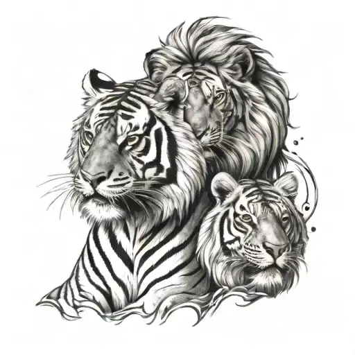 Tiger And Lion