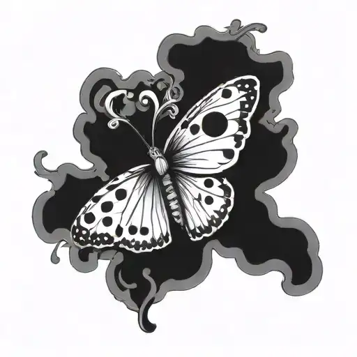 Semicolon Butterfly Surrounded