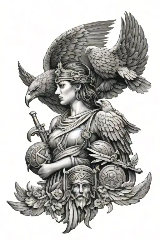 Athena And Eagle