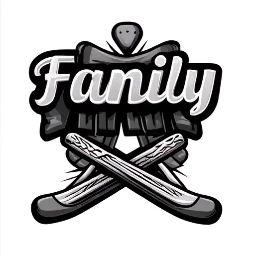 The Word Family With A Hockey Stick Going Through It