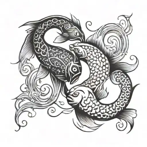 Yin Yang Fish Tattoo But With A Crow Instead Of A Fish