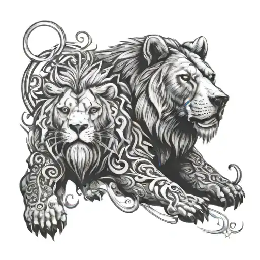 Bear And Lion