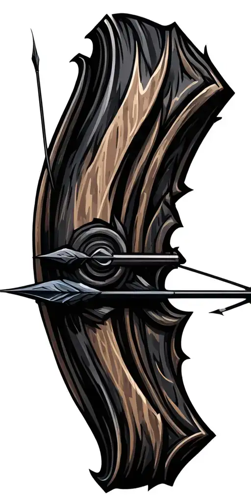 Recurve Bow Shooting Arrow Bow Should Be Small Arrow Should Have Obsidian Tip With Sharp Edges