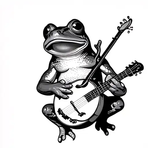 Frog Playing A Banjo