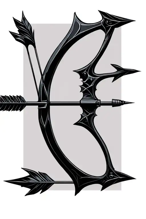 Recurve Bow Shooting Arrow Bow Should Be Small Arrow Should Have Obsidian Tip With Sharp Edges