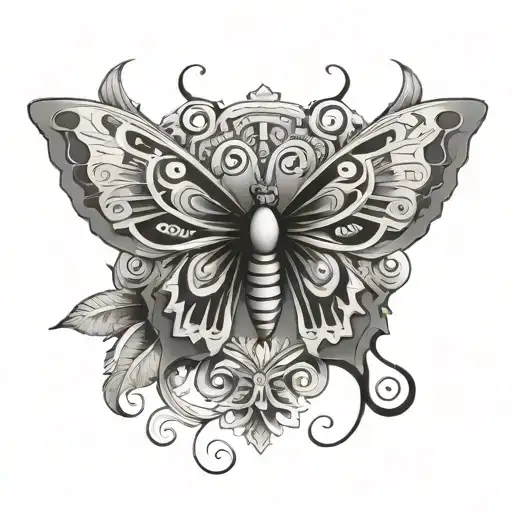 Butterfly And Mayan Style