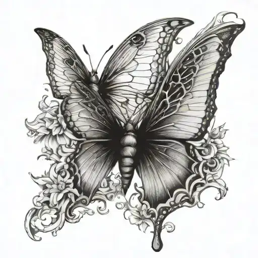 Half Butterfly And Half Bat