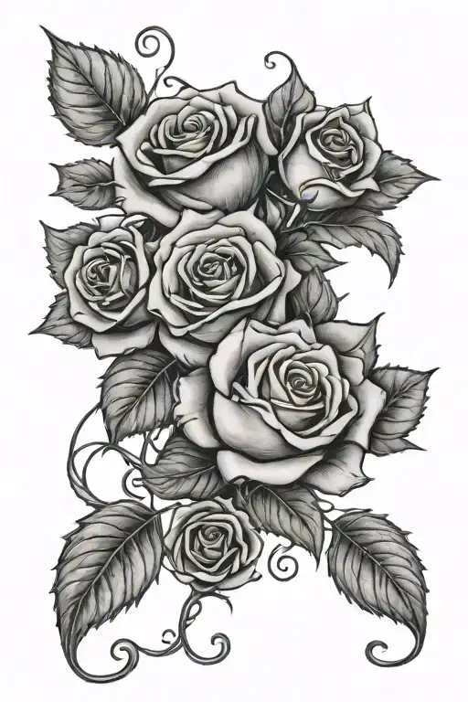 Thorny Ivy And Rose Intertwined