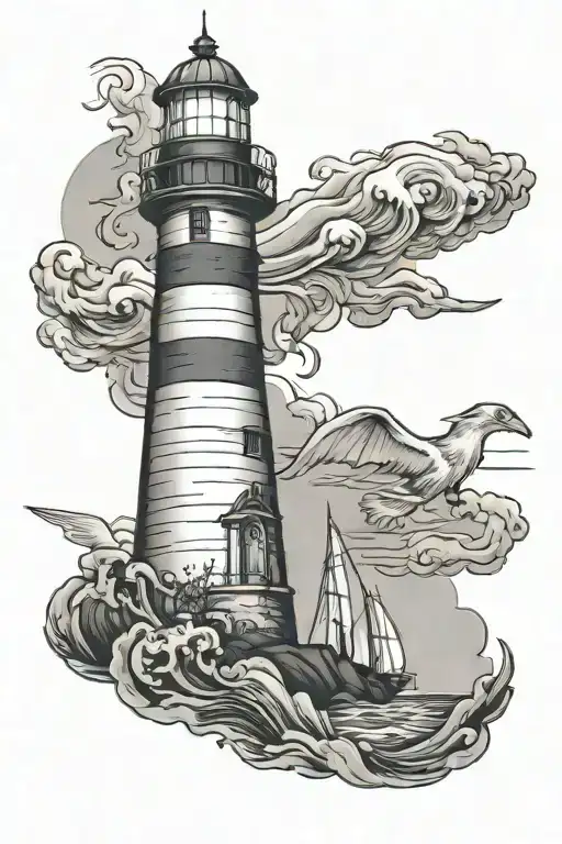Lighthouse With Ghost