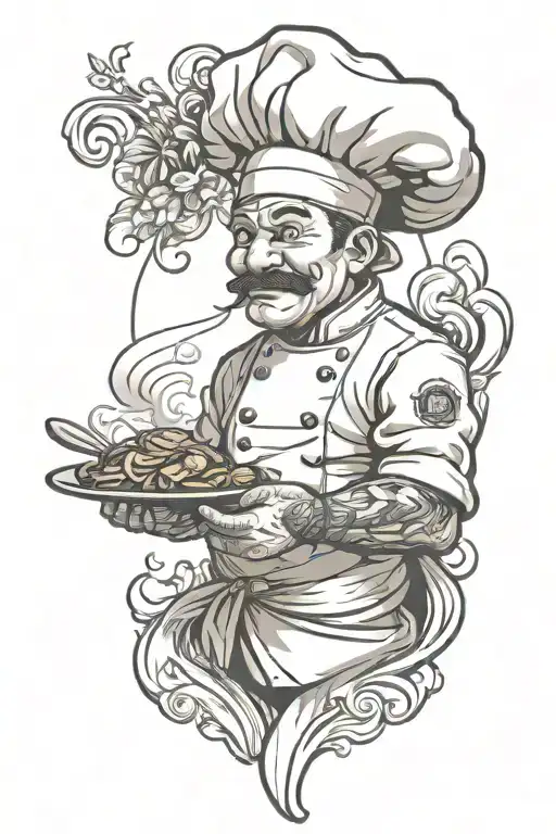 Chef Tattoo Design