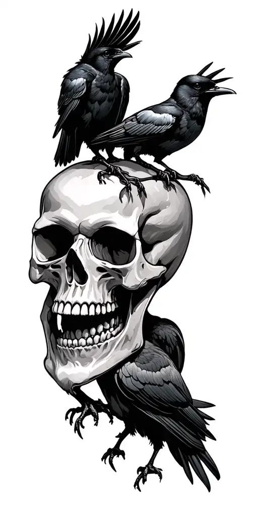 Skull And Crows