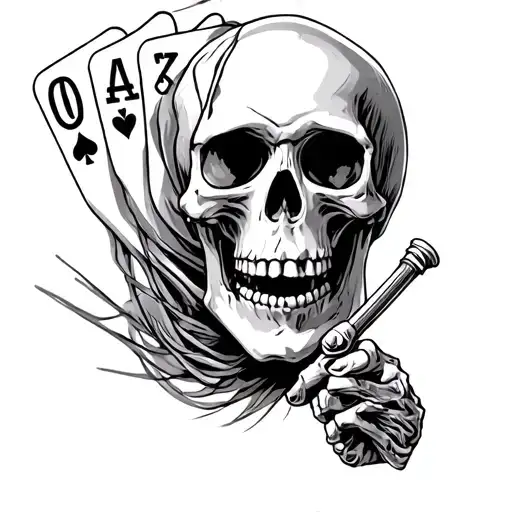 Skeleton Dealer Has A Winning Hand And You Were Born To Loose