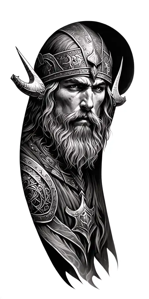 Skills And Viking Theme Full Sleeve