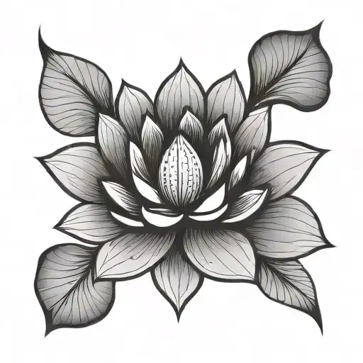 Lotus Flower Simplistic And Feminine Energy Symbol