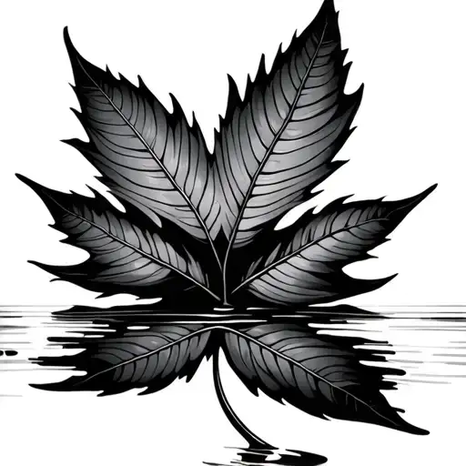 Leaf Floating On A River