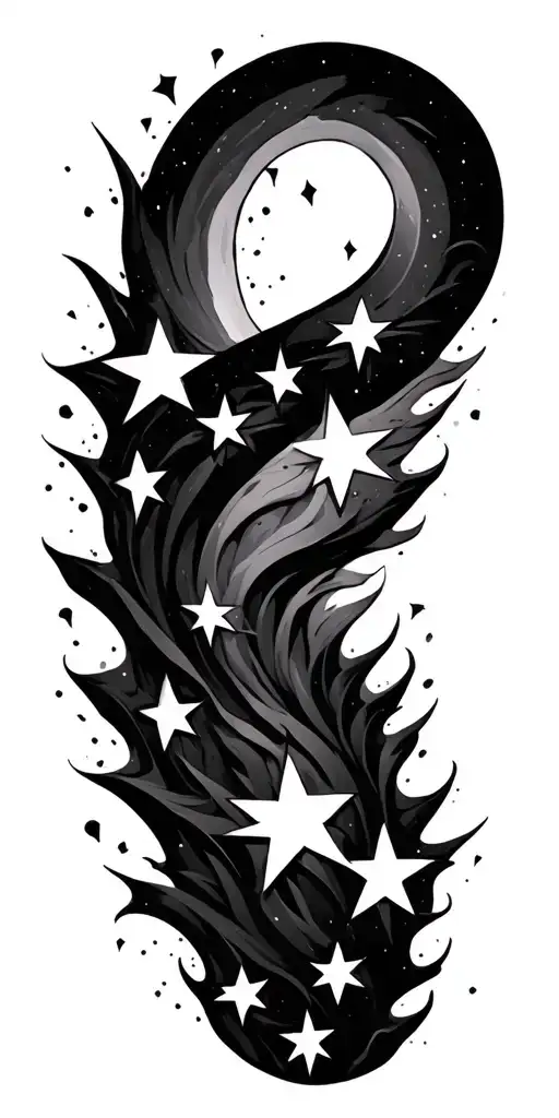 Stars Forming The Shape