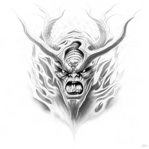 A Demon Coming Out Of A Fissure