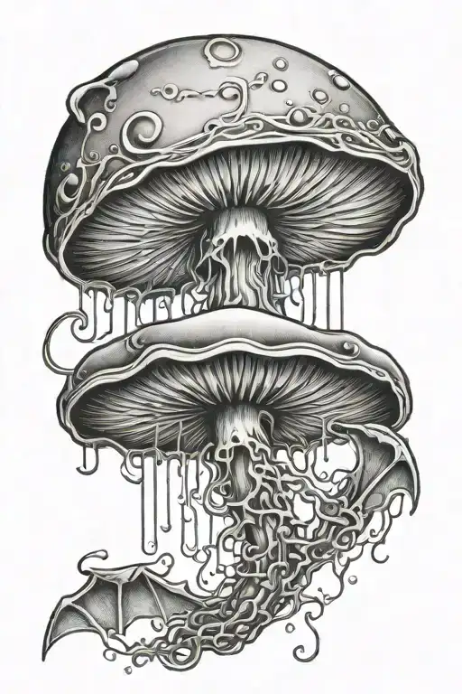 Jelly Fish Mushroom Bat