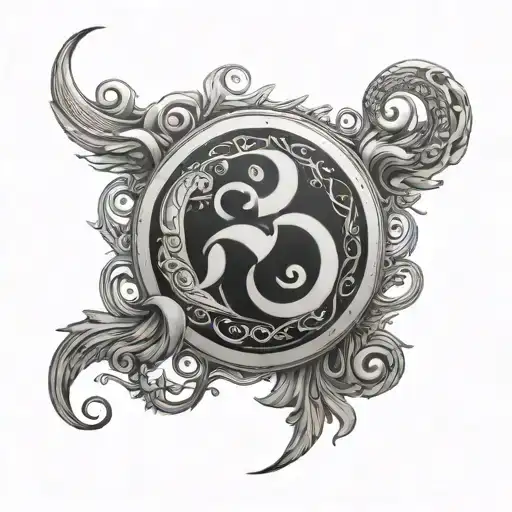 Triskelion And Moon