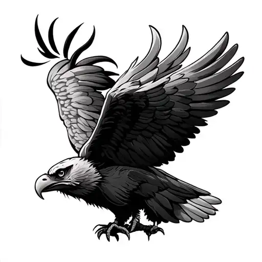 Eagle With A Nose Wing And A Pixie Cut