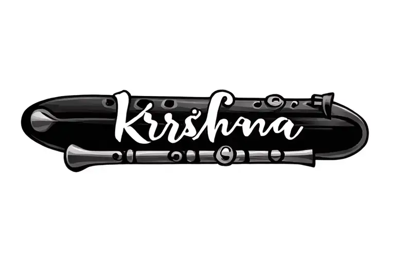 Krishna Flute With Name