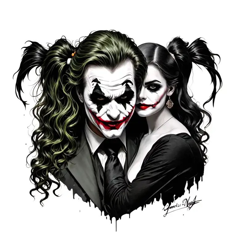 Joker From The Dark Knight And Harley Quinn