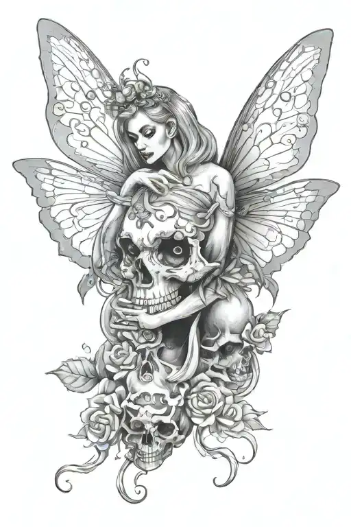 Fairy With Skulls