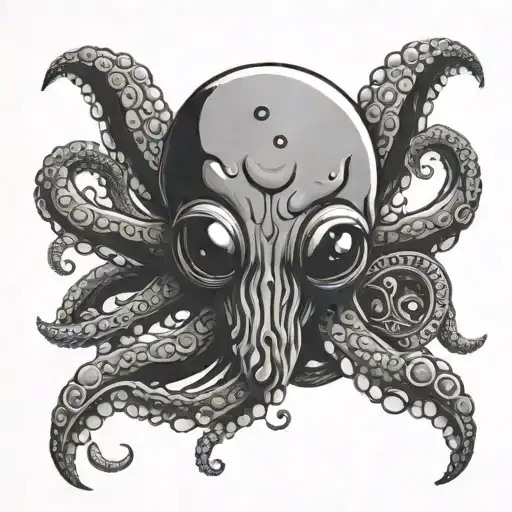 One-eyed Alien With An Octopus Body