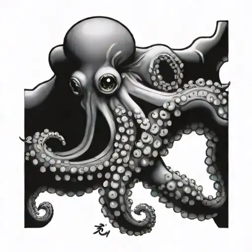 Japanese Octopus Holding Crystals